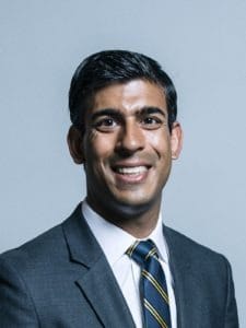 Chancellor of the exchequer Rishi Sunak